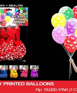 BUTTERFLY PRINTED BALLOONS