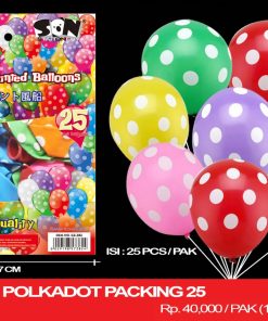 BALON 12" POLKADOT PACKING 25