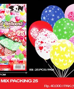 BALON 12" MIX PACKING 25