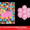 BALON 12" POLKADOT PACKING 25 (PINK)