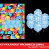 BALON 12" POLKADOT PACKING 25 (BIRU)