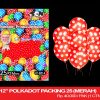 BALON 12" POLKADOT PACKING 25 (MERAH)