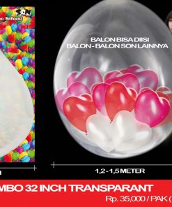BALON JUMBO 32 INCH TRANSPARANT