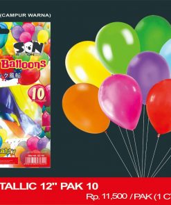 BALON METALLIC 12" PAK 10
