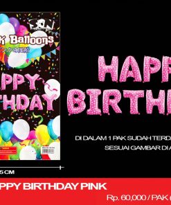 BALON HAPPY BIRTHDAY PINK