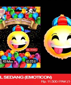 BALON FOIL SEDANG (EMOTICON)