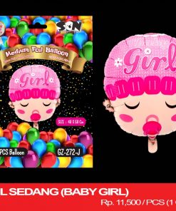 BALON FOIL SEDANG (BABY GIRL)