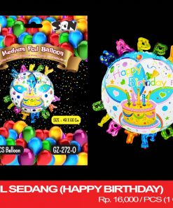 BALON FOIL SEDANG (HAPPY BIRTHDAY)