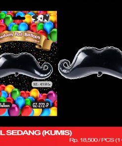 BALON FOIL SEDANG (KUMIS)