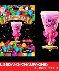 BALON FOIL SEDANG (CHAMPAGNE)