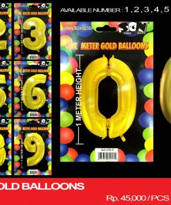 1 METER GOLD BALLOONS
