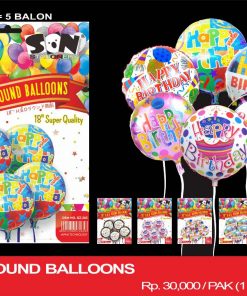 18" HBD ROUND BALLOONS