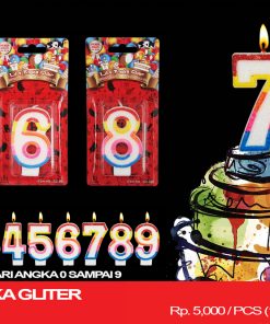 LILIN ANGKA GLITER
