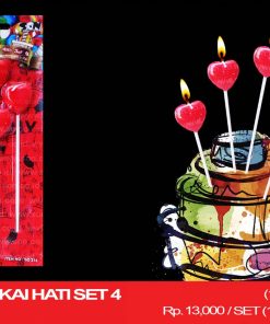 LILIN TANGKAI HATI SET 4