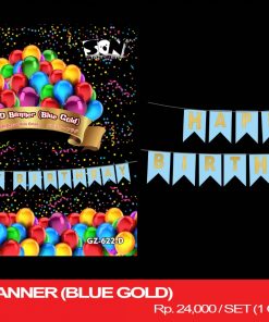 BIG HBD BANNER (BLUE GOLD)
