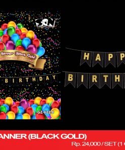 BIG HBD BANNER (BLACK GOLD)