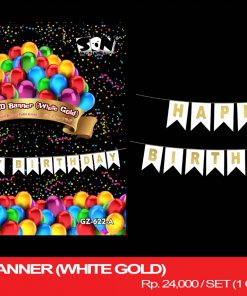 BIG HBD BANNER (WHITE GOLD)
