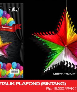 HIASAN METALIK PLAFOND (BINTANG)