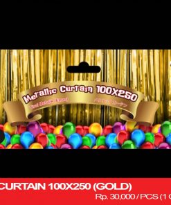 METALLIC CURTAIN 100X250 (GOLD)