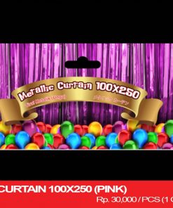 METALLIC CURTAIN 100X250 (PINK)