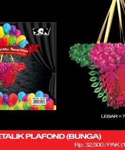 HIASAN METALIK PLAFOND (BUNGA)