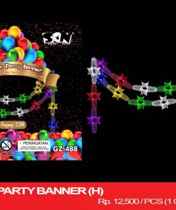 METALLIC PARTY BANNER (H)