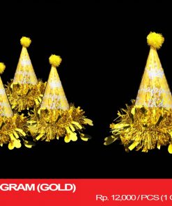 TOPI HOLOGRAM (GOLD)