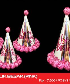 TOPI METALIK BESAR (PINK)