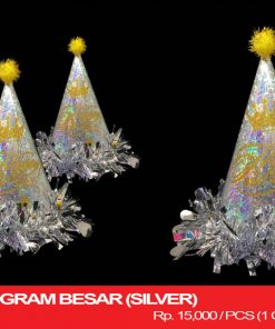 TOPI HOLOGRAM BESAR (SILVER)