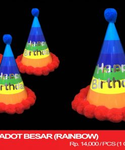 TOPI POLKADOT BESAR (RAINBOW)