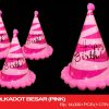 TOPI POLKADOT BESAR (PINK)