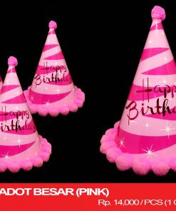 TOPI POLKADOT BESAR (PINK)