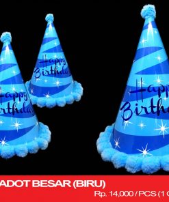 TOPI POLKADOT BESAR (BIRU)